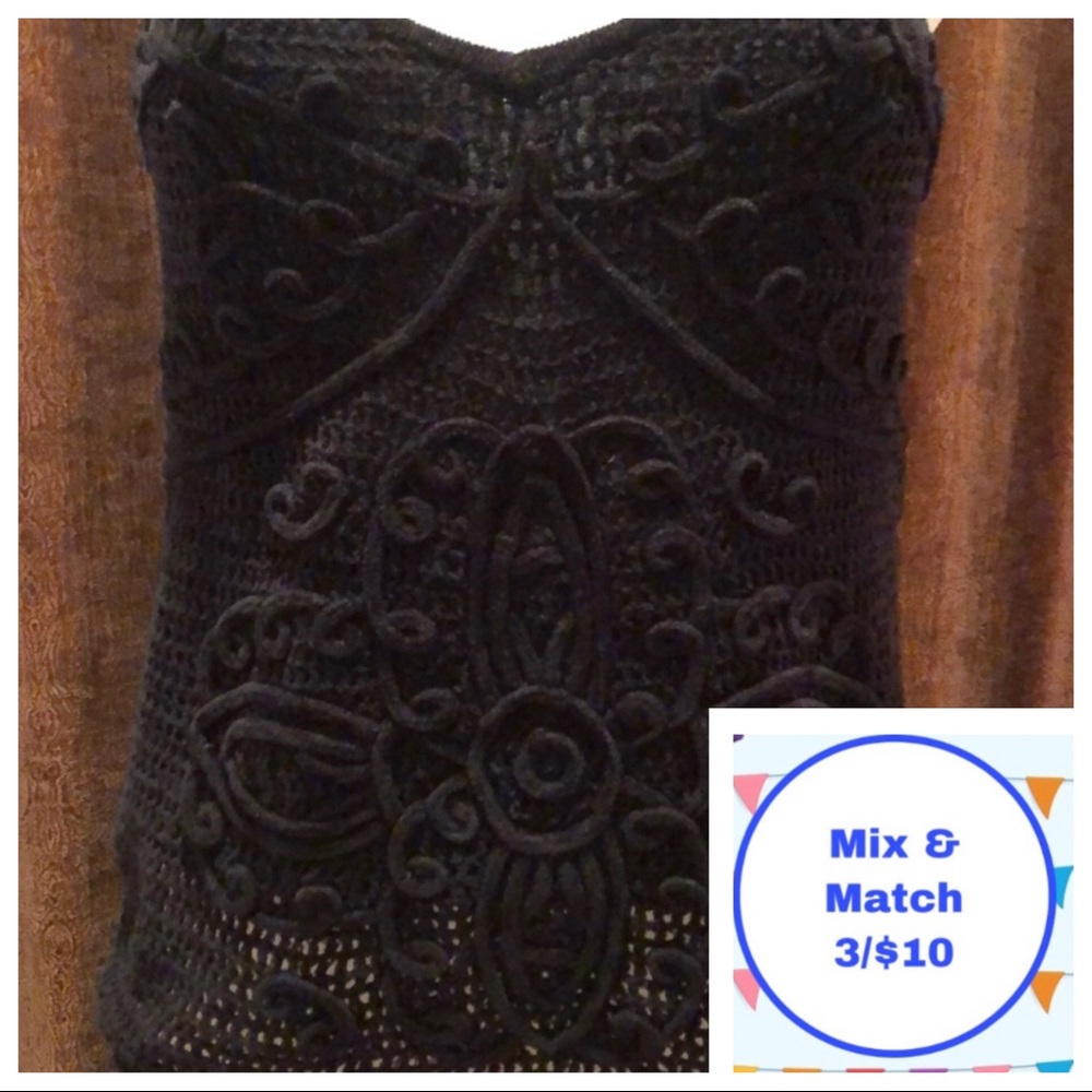 CYNTHIA STEFFE navy textural knit tank top - Picture 9 of 9